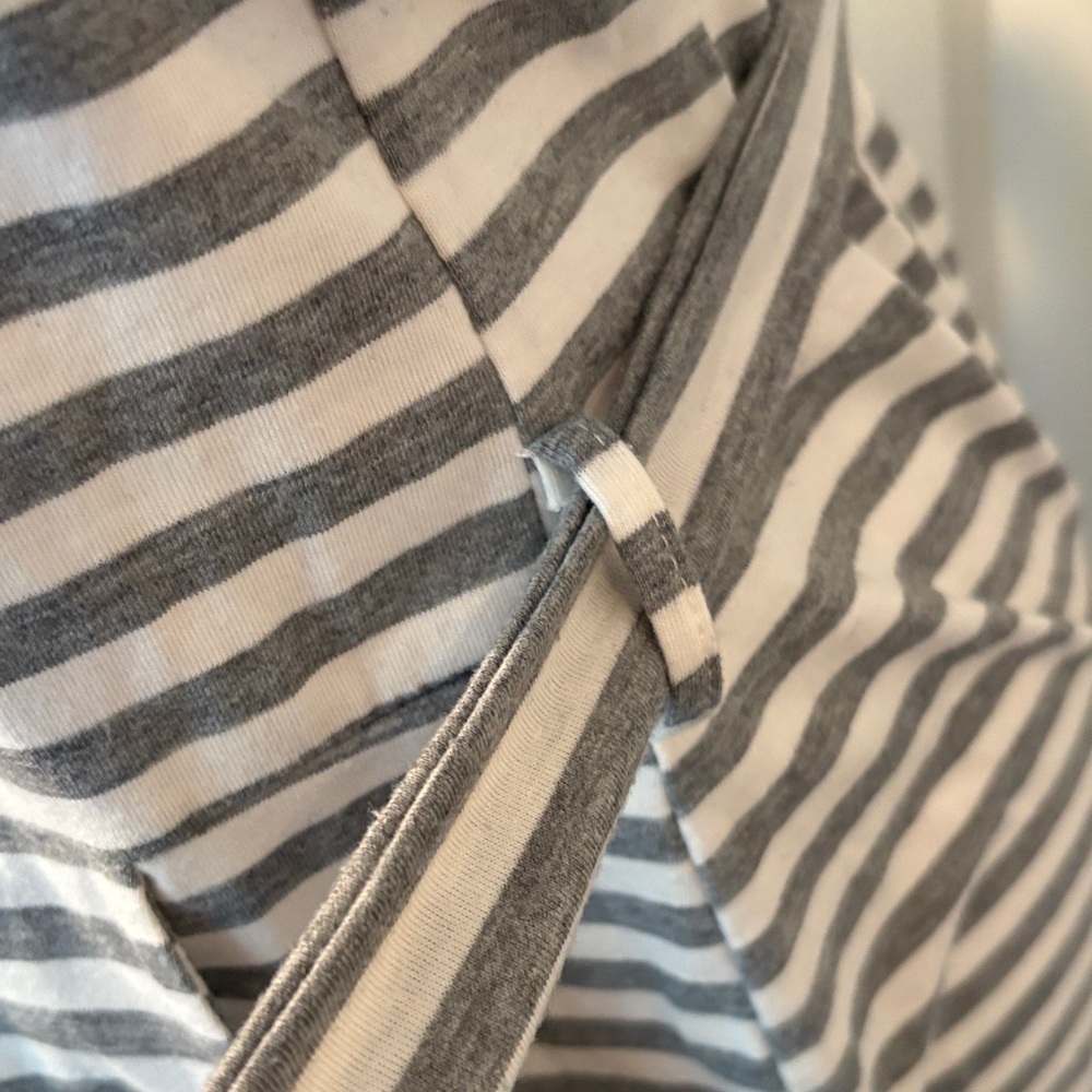 🎉SALE! Casual Striped Gray and White Striped Dress - Picture 5 of 8